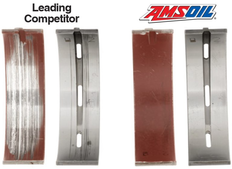 AMSOIL Signature Series provided far superior wear protection and kept bearings looking like new